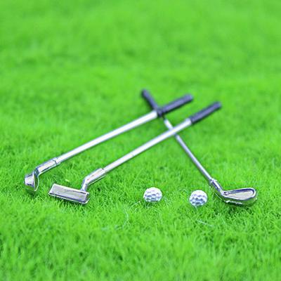 Life Like Golf Set Scene Setting Props With Golf Club Miniature Accessories For Kids Interactive Fun Doll House Decors