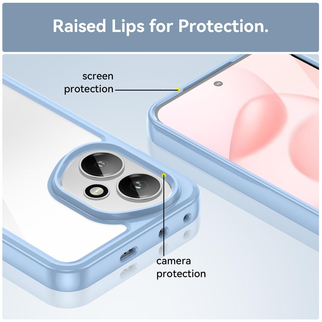 Dla Honor 400 5G (Światowy) Etui na telefon WANLONFENG Seria XC Pokrowiec z TPU i akrylu ze szkłem hartowanym (Duży otwór soczewki)