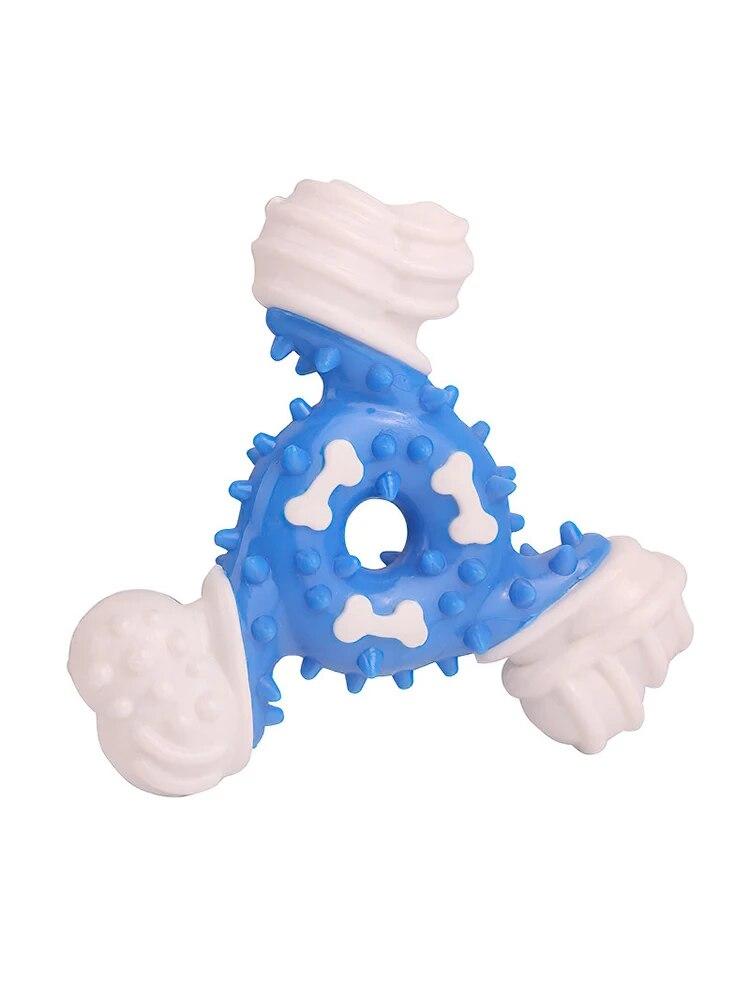 

1 шт./2 шт. Игрушка для прорезывания зубов для питомца Нейлоновый жевательный клей Треугольная кость Устойчивая к укусам Дентальная палочка Укус собаки Легкое взаимодействие Облегчение синий