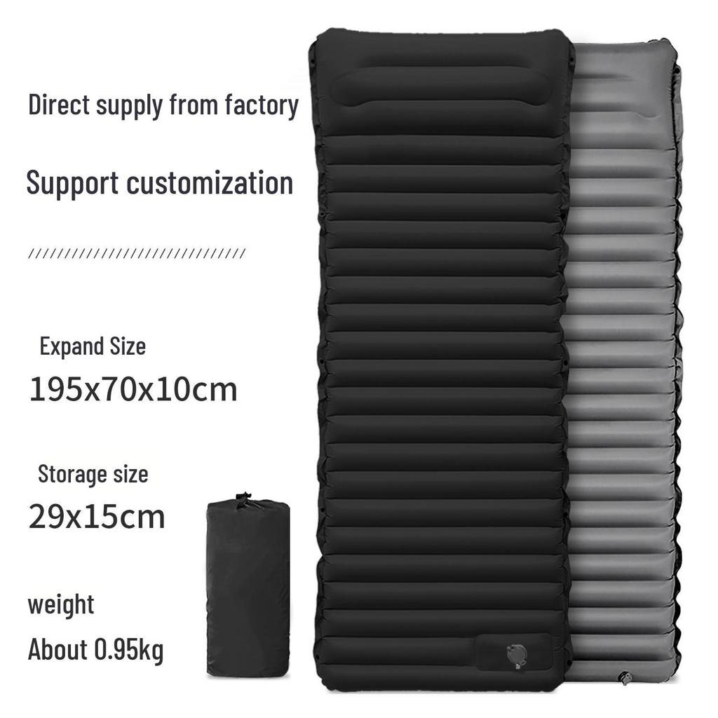 Portable TPU Inflatable Mattress with Foot Pump - Ideal for Camping, Beach, and Picnics
