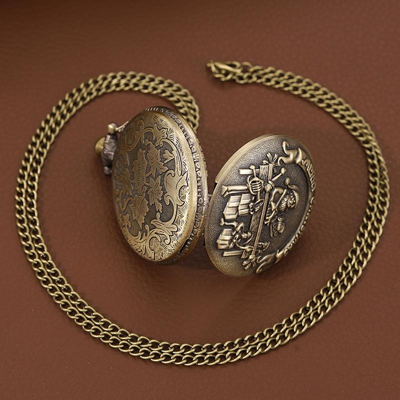 Ceasuri de buzunar pentru bărbați la modă, cuarț, ceas de buzunar pentru bărbați, cadou de Crăciun, colier cu pandantiv, ceasuri de buzunar, alegerea ideală pentru cadouri pentru bărbați și femei