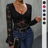 European and American Spring Summer Women clothes Solid Sexy Long sleeve Jumpsuit Sexy Long Sleeved Jumpsuit