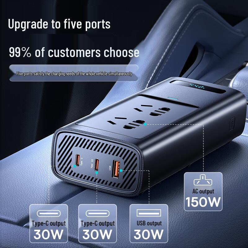 Baseus Smart Temp Control Car Power Inverter Charger