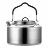 Bouilloire à thé, Acier inoxydable portable, Camping en plein air Voyage Acier 316 1,2 L Une poignée en caoutchouc