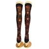 Women Sexy Harajuku Gothic Spiderweb Pattern Over Knee Socks Stretchy Thigh High Stockings for Halloween Cosplay Costume