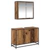 Bathroom Furniture Set with Shelf 2 pcs Reclaimed Wood Effect Particleboard