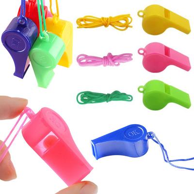 5/10/20PCS Pack Colorful Whistle Random Mix Colored Whistles with Rope Sport Game Cheering Prop Party Souvenir Carnival Gift ZYF