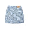 New MLB New York Yankees Denim Short Skirts Women's Light Blue 3FDSM0223-50BLL