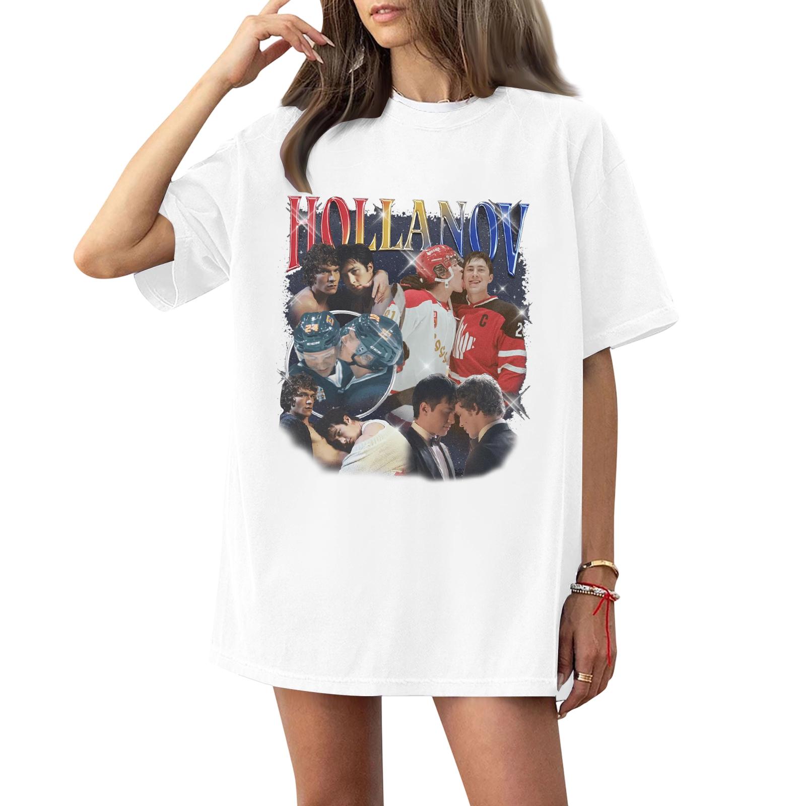 

Women s And Men s Fashionable Round Neck Casual Print Short Sleeved T-shirt Top XL білий