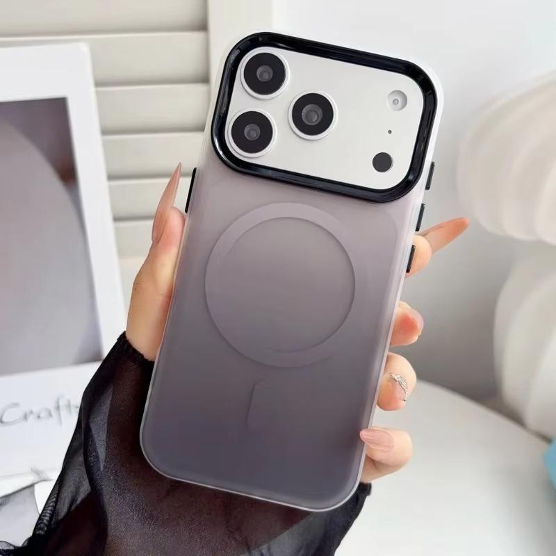 Frosted Gradient Color Magnetic Phone Case For iPhone 18 17 16 15 14 13 Pro Max Plus IMD For Magsafe Shockproof Cover