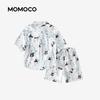 MOMOCO Boys' New Chinese Style Summer Two-Piece Set