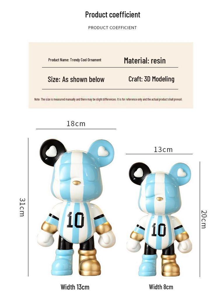 Trendy Beer Figuur Spaarpot - Creatieve Cartoon Decoratie voor Moderne Woonkamers