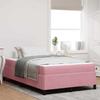 Bed Frame with Mattress Pink 120 x 190 cm Fabric