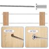 100 Set Steel Cable Railing Protector Sleeves Cable Railing Hardware Sleeves Simple Installation Suitable for Wood Posts