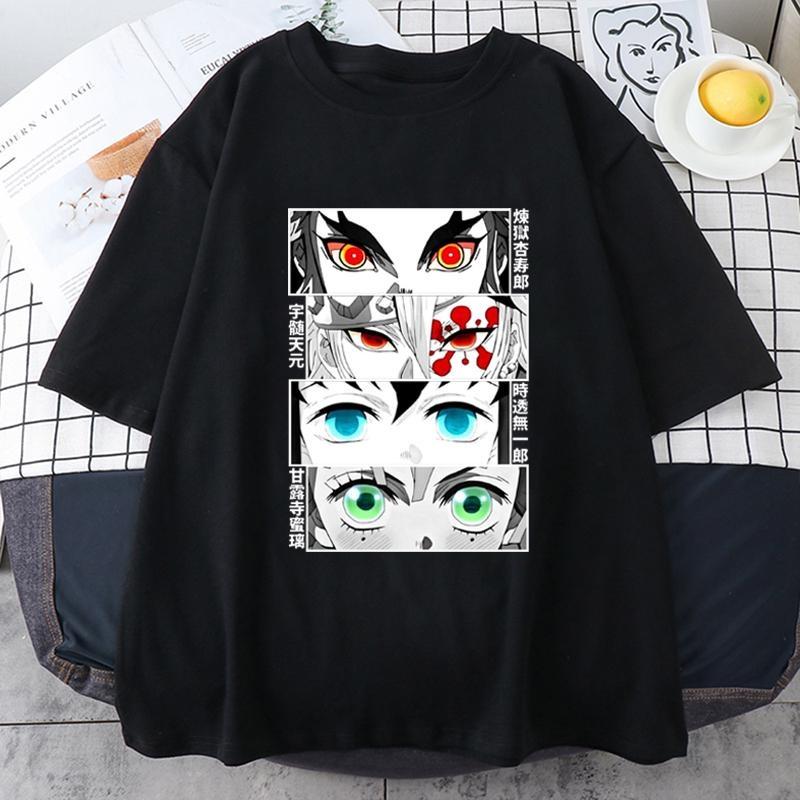 Summer New Anime Graphic Printed T-shirt Unisex Fashion Casual Round Neck Loose Short Sleeve Tees