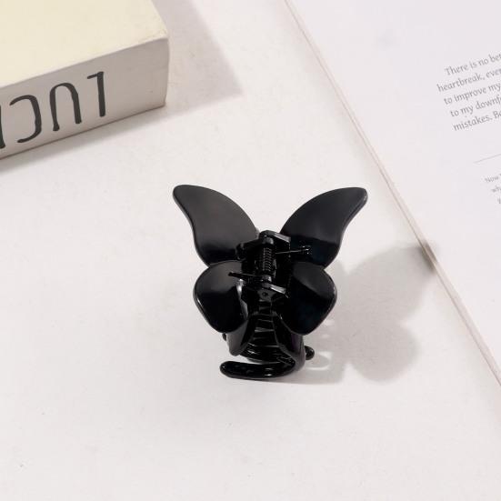 2Pcs Butterfly Hairpins Hair Accessories 2.64" Claw Clips for Women,Glossy Hair Clips for Thick or Thin Hair, Cute Girls' Hair Clips
