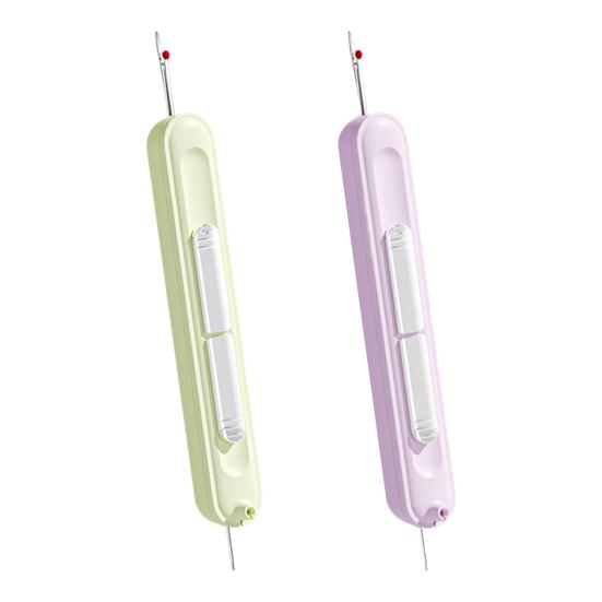 Plug-in Needle Threader 2-in-1 Needle Threader And Thread Removal Tools Stretchable Portable Seam Opener for Hand Sewing Knitting Quilting