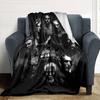 1pc Skull Faces Throw Blanket Soft Flannel, Cozy All Season Polyester Perfect for Home, Office