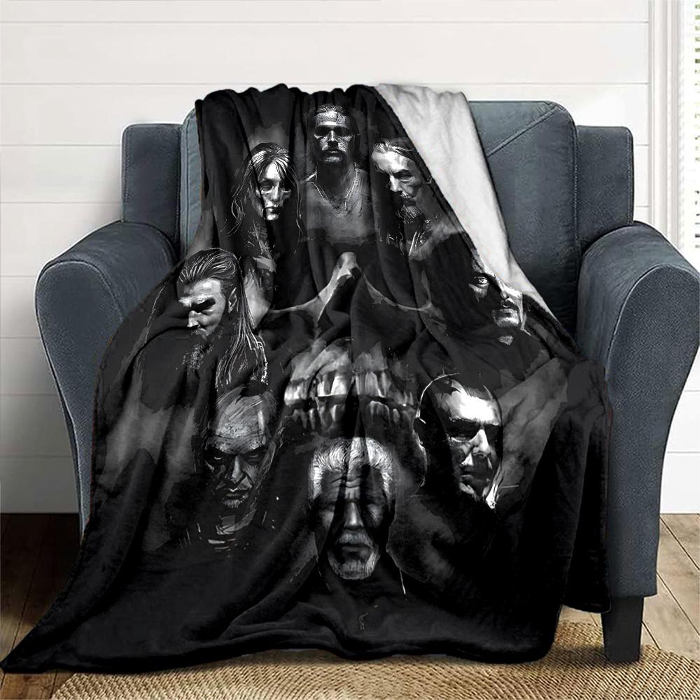 1pc Skull Faces Throw Blanket Soft Flannel, Cozy All Season Polyester Perfect for Home, Office
