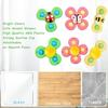 Ainiv Suction Cup Spinner Toys, 3 Pack Octopus Finger Fidget Spinners, Cartoon Bath Water Toys, Sensory Toys for Toddlers Kids Age 1-6