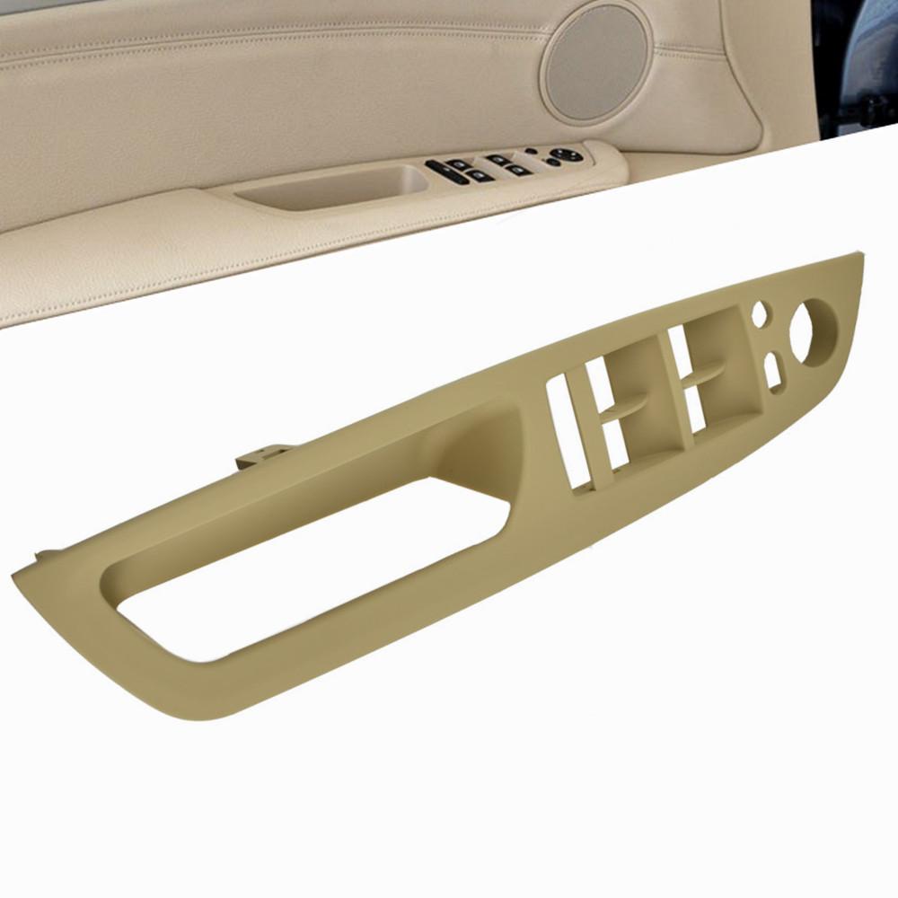 Beige / Black /Dark Red Car Driver Door Front Left Window Switch Contro Panel Cover Trim Frame For BMW E70 X5 E71 X6 2007-2014 .