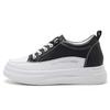 36-37 Round Foot Women's Chunky Heel Shoes Boots Sneakers With White Platform Ergonomic Sneakers Sport Supplies
