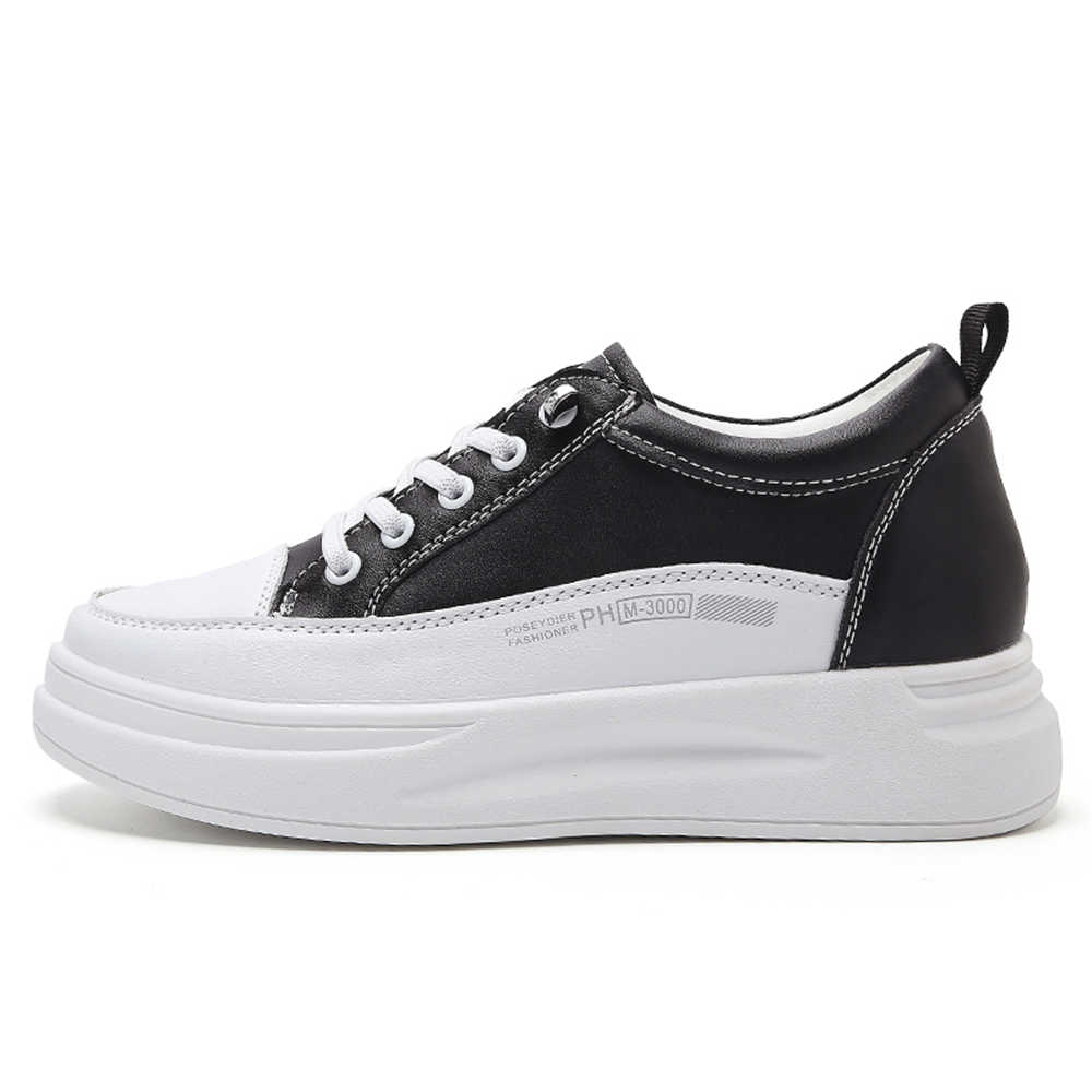 36-37 Round Foot Women's Chunky Heel Shoes Boots Sneakers With White Platform Ergonomic Sneakers Sport Supplies