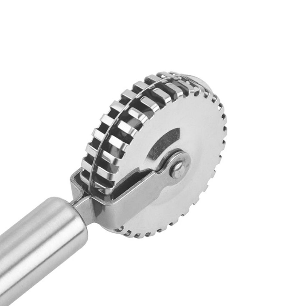 Nerezový vzorovaný váleček, embosovací nůž, řezačka textury krajky, nůž na řezání krajky, kuchyňský nástroj na pečení