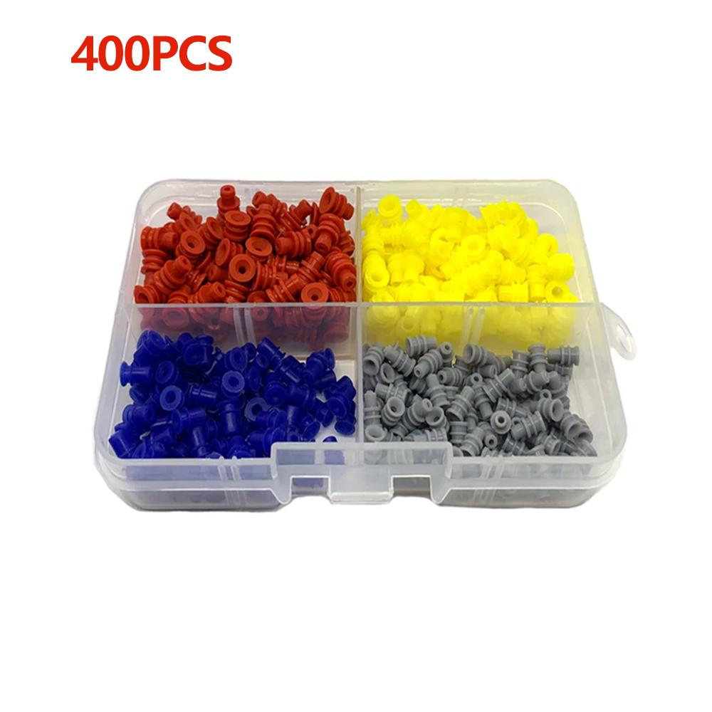 

400pcs Rubber Grommet Car Sealed Stopper Easy Installs Cable Protectors Rubber Cable Grommets Waterproof Dust Proof Plug