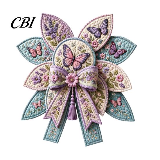 Easy Crafting Kit with Tutorial DIY Quilted Hanger for Door Wall, Wreath Patchwork Bow Sewing Hummingbird Cardinals Fabric Art Kit, Craft Adults