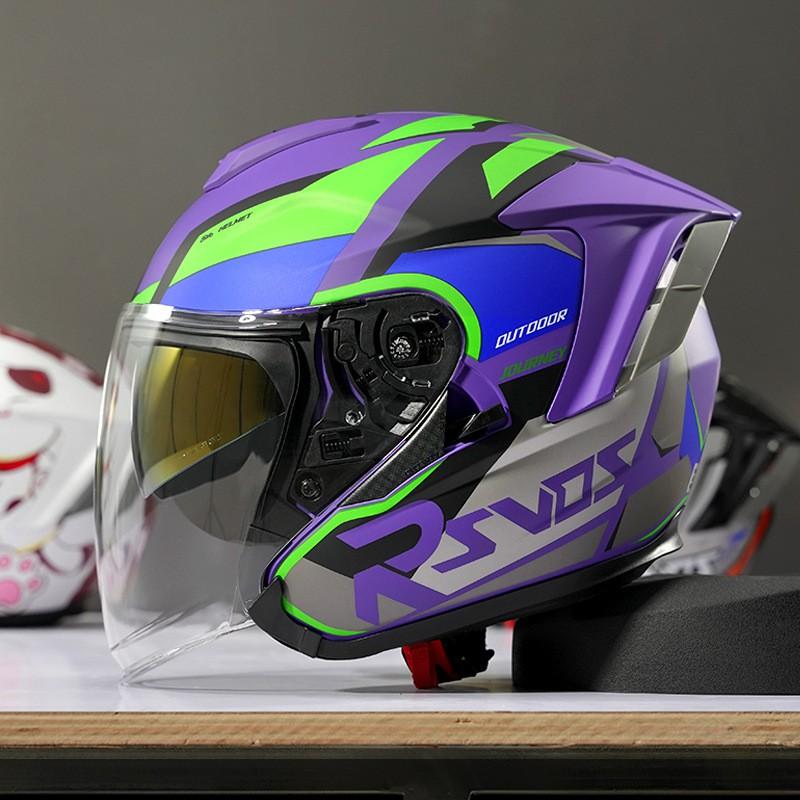 3/4 Open Face Motorcycle Helmet Men Adult Full Coverage DOT ECE Certified Use ABS Material Lightweight Safety Gear