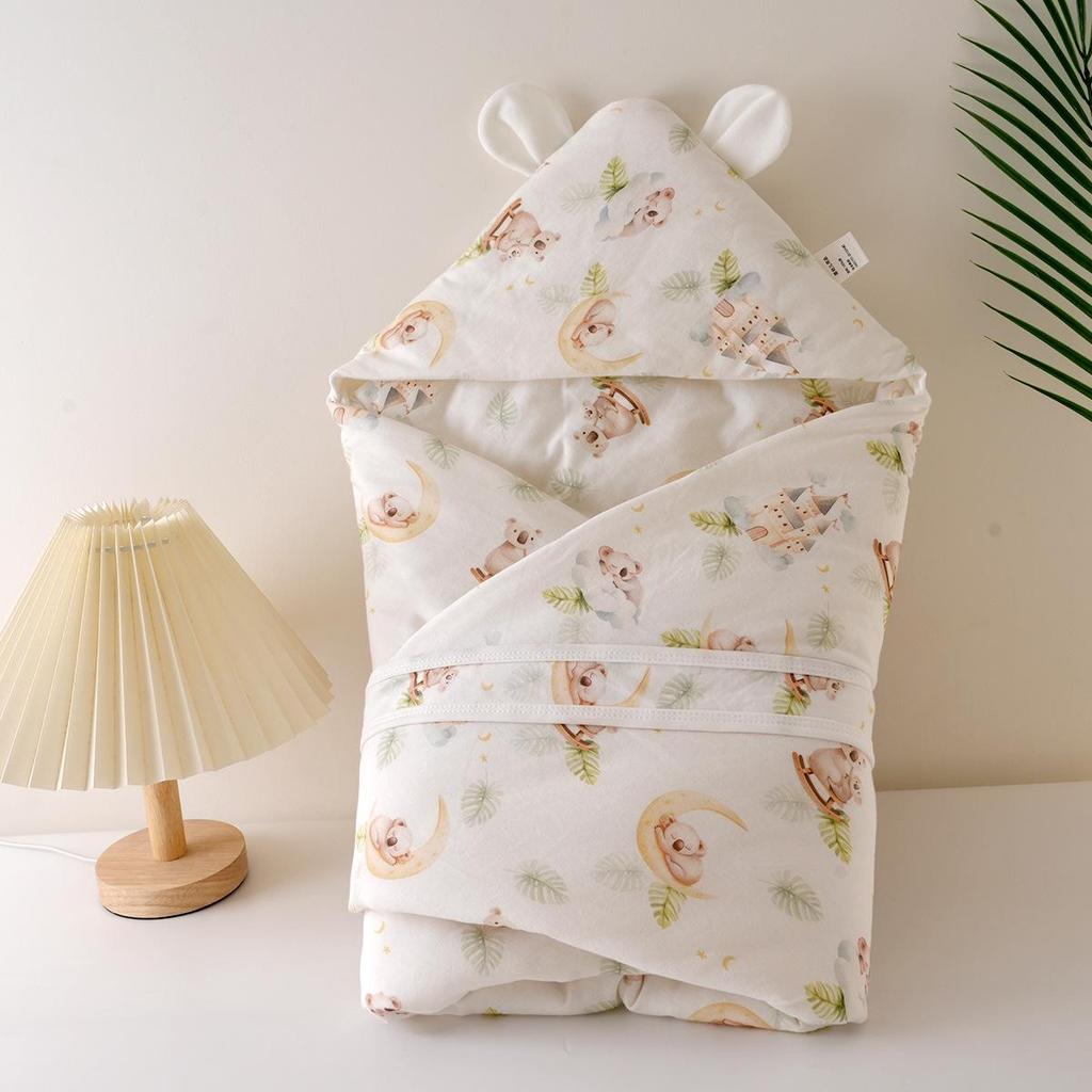 Newborn Pure Cotton Baby Swaddle - Lightweight for Spring/Summer, Delivery Room Wrap
