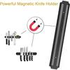 Powerful Magnetic Knife Holder Multifunctional Wall Hanging Knife Rack Strip Black Kitchen Practical Tools Organizer Punch Free