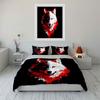 Dual-Tone Wolf Art Prints Soft Skin-Friendly Bedding Set Includes 1 Duvet Cover And 2 Pillowcase Gift
