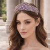 Bonbonfarbe Damen Haarreif Glänzendes Barock-Kopfschmuck Bling Bling Strass-Haarreif Hochzeit