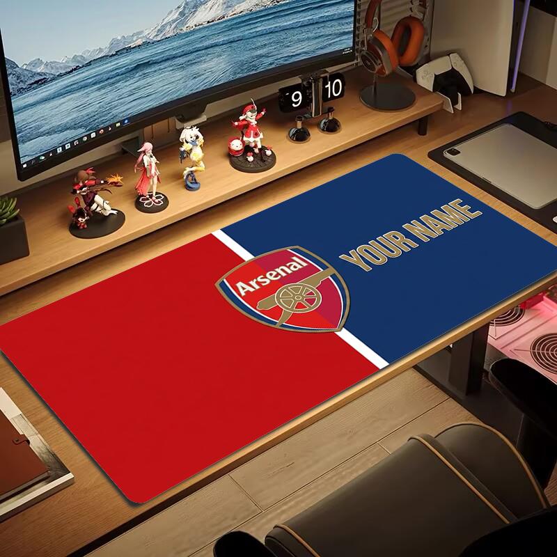 Custom Name Arsenal Mouse Pad Large Gaming Table Cushion Nonslip Laptop Tablet Big Mousepad Xxl Mat Mini Pc Playmat With Lock Edge