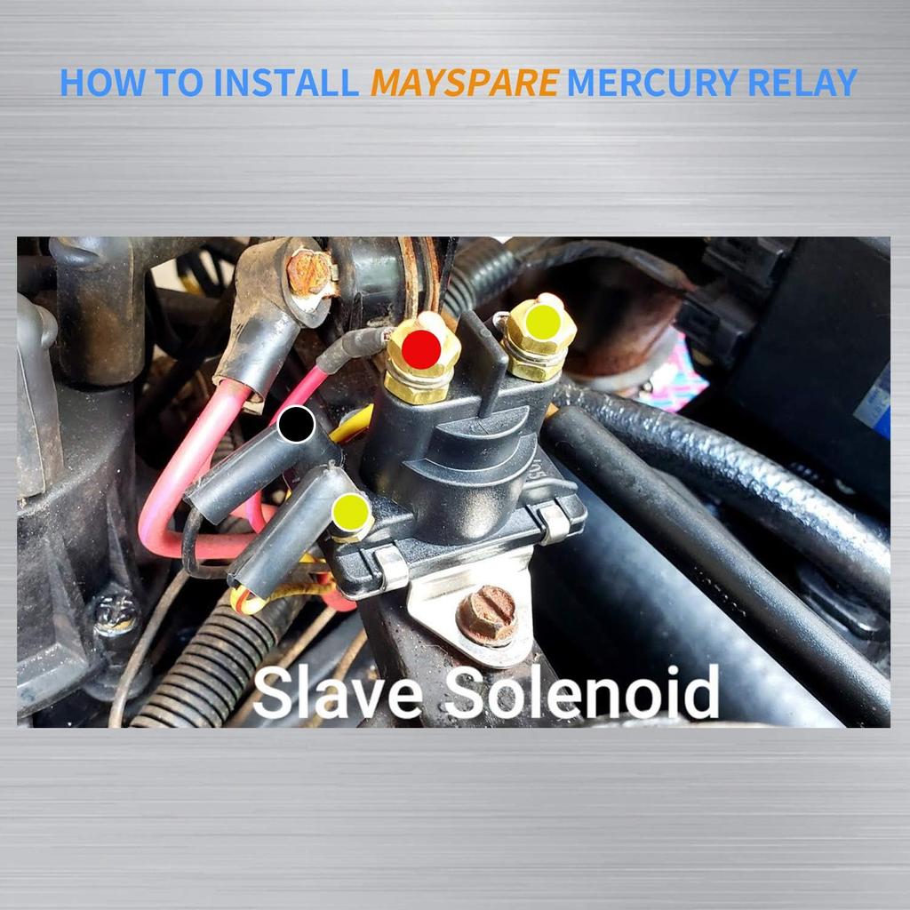 MaySpare 12V Power Trim Solenoid Switch for Mercury Mariner Outboard Motors 35-275 HP 89-846070 89-94318 MerCruiser 89-96158T