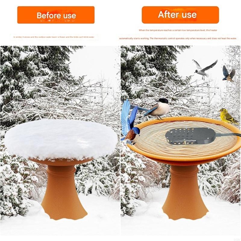 Birdbath Deicer Poultry Water Heater Winter Anti Freeze Drinking Deicer With Temperature Control For Chicken Duck Geese