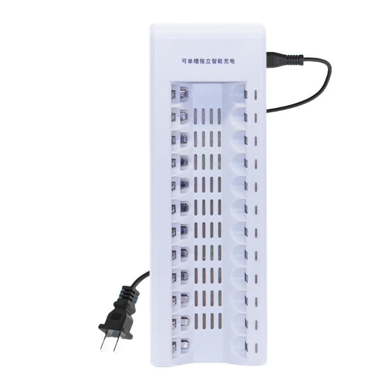 

Intelligent Battery Charger for 12 AA or Triple A Battery Charging Station Featuring Auto ShutOffs Safety Protections 1