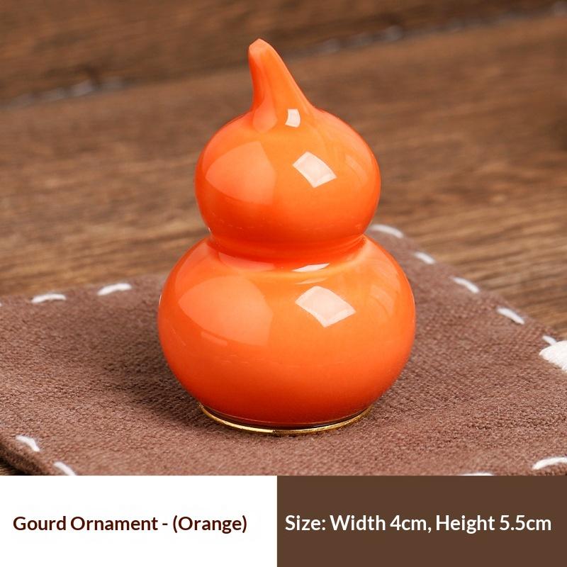 Mini Colorful Ceramic Gourd Lucky Home Decor Handmade Ornament for Prosperity