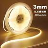 3MM Ultra-dünnes COB LED-Streifen 5V Bunt Dimmbar 3000K 4000K 6000K Hohe Dichte Flexibles Licht 400 LEDs für DIY Heimdeko Lampe