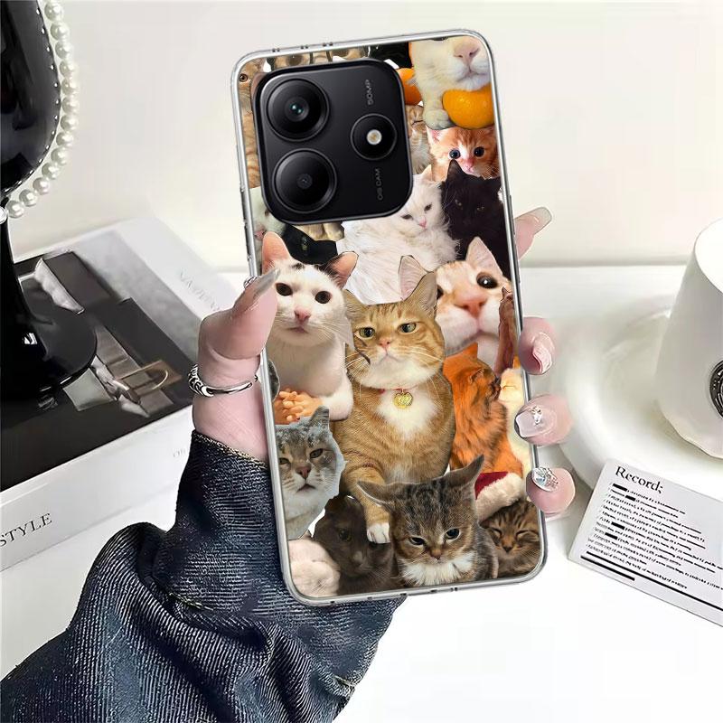 Crying Cat Memes Soft Phone Case For Xiaomi Redmi Note 15 14 14S 13 12 Pro Plus 12S 11 11S 11E 10 10S 11T 5G Fundas Coque Redmi