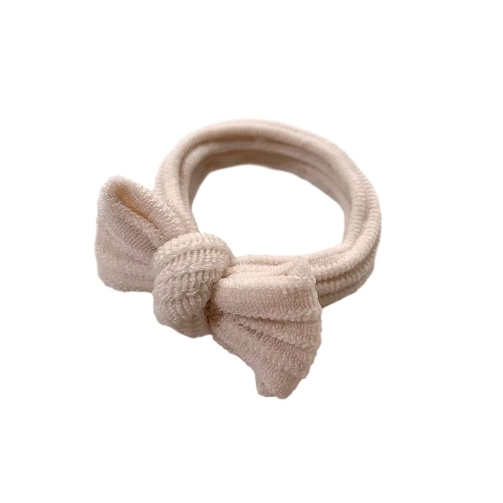 1pcs 5Colors Bow Hair Ring Flocking Tie Ponytail Hair Circle colourful hair band  Girl Accessories