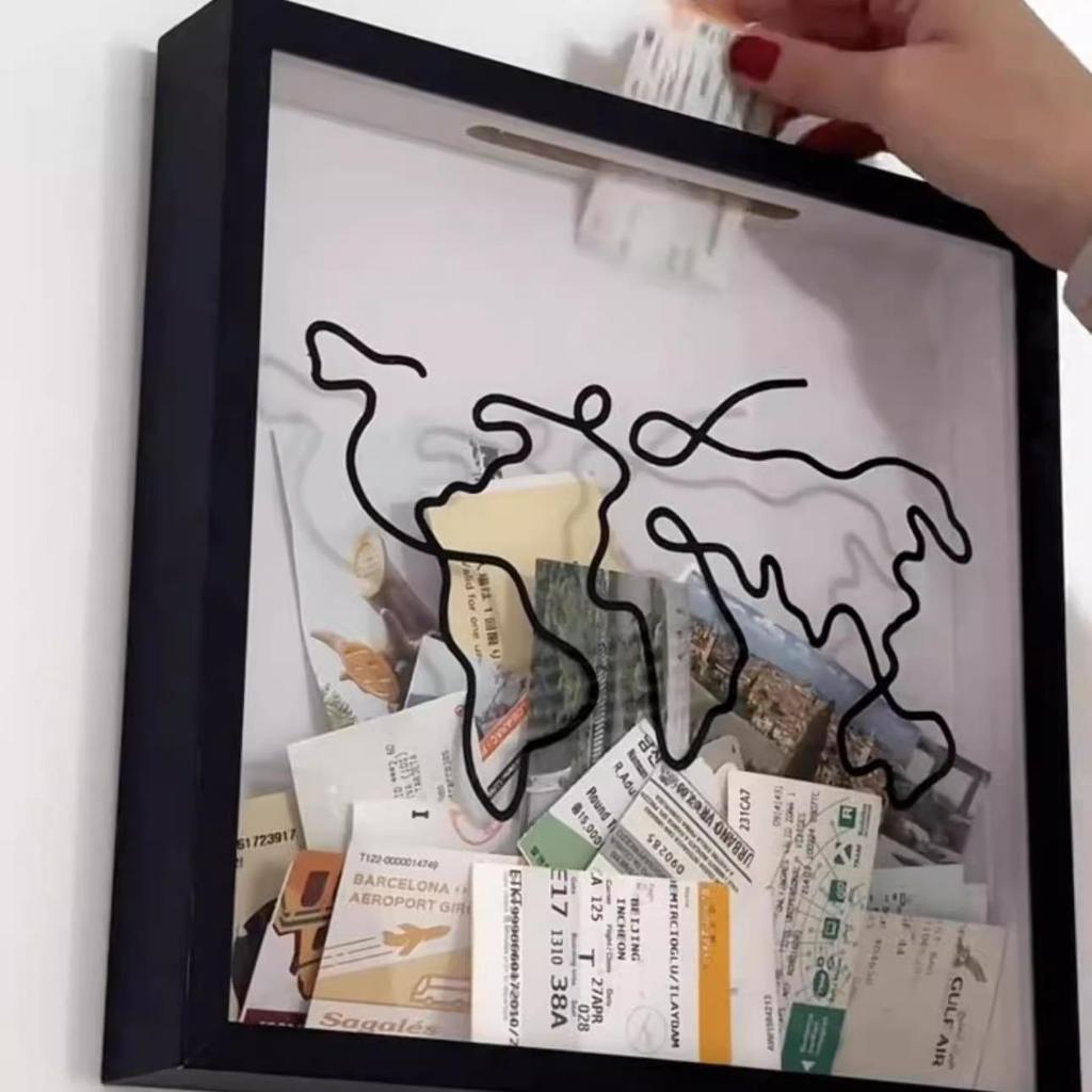 Time Fragments: Wall-Mounted Ticket & Travel Memory Frame
