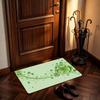 Fußmatte mit Kleeblättern und dekorativen Spiralen, Weicher rutschfester Eingangsteppich, Strapazierfähige waschbare Bodenmatte für Zuhause und Terrasse