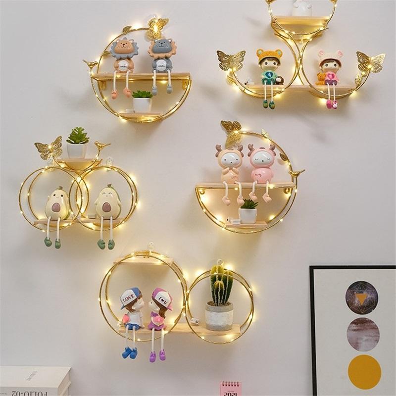 Punch-free Living Room Wall Hanging Wall Decoration Light Luxury Wall Pendant Sofa Background Wall Decoration Storage Rack