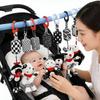 Baby Sensory Hanging Rattles Toy Black White Animals Stroller Infant Bed Wind Chimes 0-12 Months Infant Rattle Educational Toy