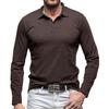 Men's T-shirt Solid Color Long Sleeved Cotton Base Top T-shirt Sweatshirt