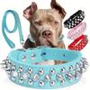 Dog Collar Leather Stylish and Durable Leash Medium Harness Dogs Backpack Collars Harnesses Wears Necklaces