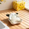 Cute Dog Shaped Resin Soap Dish Cartoon Puppy Holder with Drainage for Bathroom Sink Shower Home Indoor Bathroom Decoration